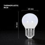 BEC LED G45 E27 3.7W 4000K ALB NEUTRU CIP CREE - imagine 3