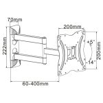 SUPORT TV 13-42 INCH PIVOTARE ORIZONTALA/VERT (UCH0214) - imagine 3